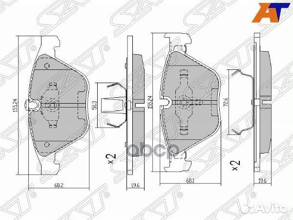Колодки тормозные перед BMW E82/E90/92/90/E60/6