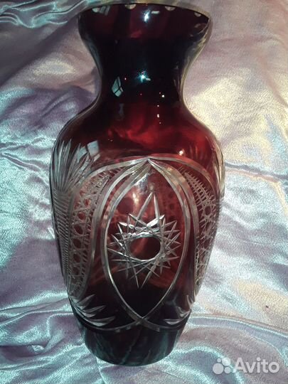 Ваза марганцевое стекло сталинский ампир 40-50-х г