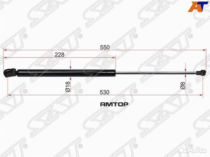 SAT ST-5G6827550C Амортизатор крышки багажника vol