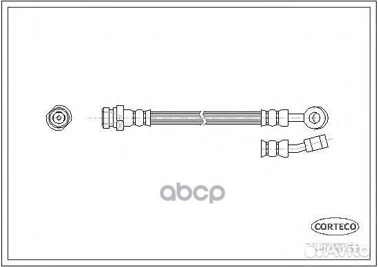 Шланг тормозной зад 19036153 Corteco