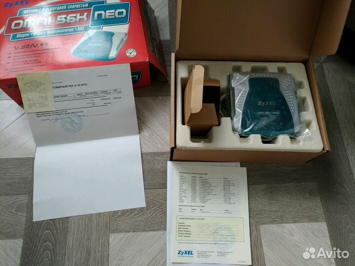 Модем zyxel omni 56k neo