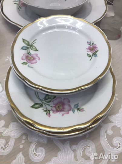 Дулёвский столовый сервиз на 4 персоны СССР 1986 г