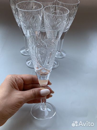 Хрустальные бокалы, набор 4 шт