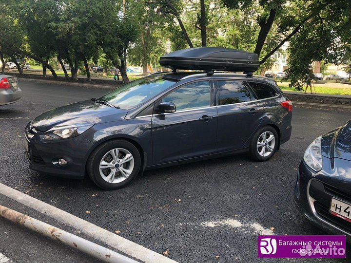 Бокс на крышу еd-185 черный карбон