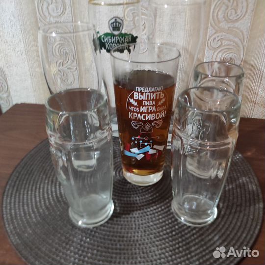 Пивные кружки и стаканы, разные