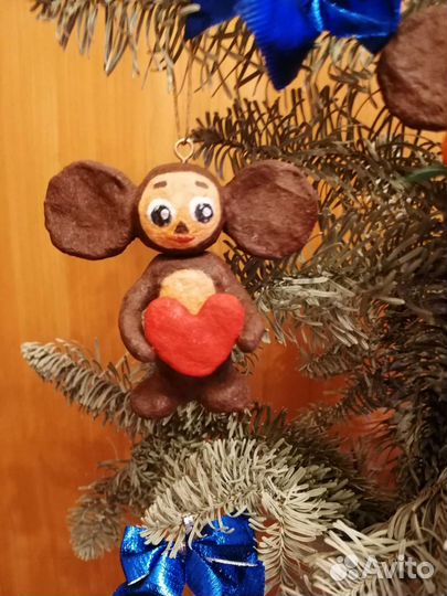 Чебурашка. Ватная игрушка