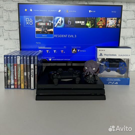 Sony PS4 pro 1tb много игр