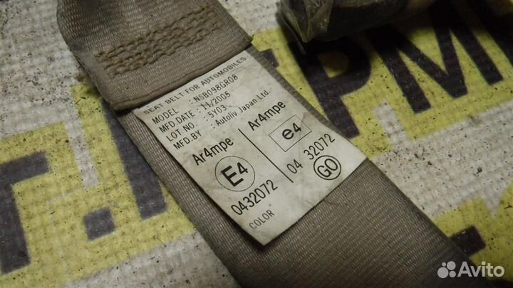 Ремень безопасности с пиропатроном Honda Accord V