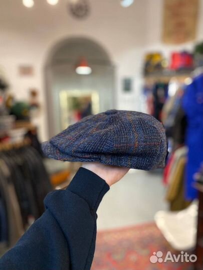 Твидовая кепка жиганка Harris tweed vintage