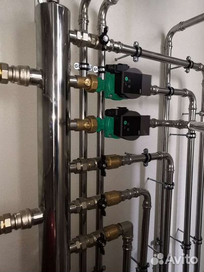 Монтаж систем отопления, водоснабжения, теплый пол