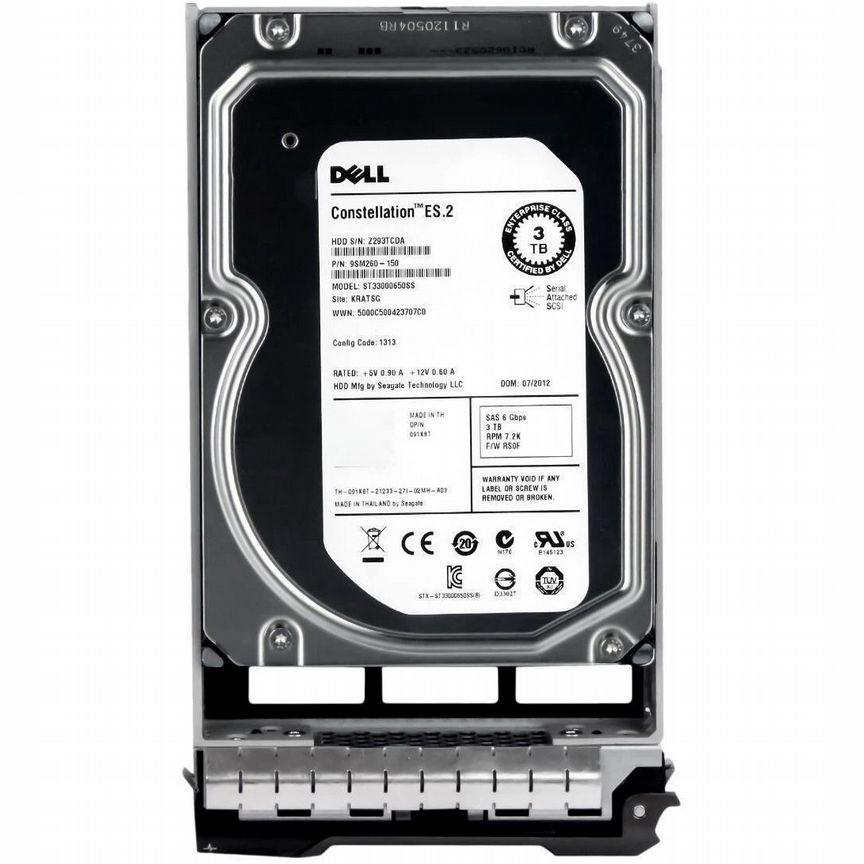 [91K8T] Жесткий Диск Dell 3tb 7200 Sas 3,5" Hdd 91k8t