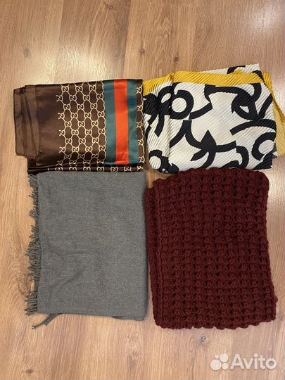 Шапка и шарф женский. Перчатки кожа