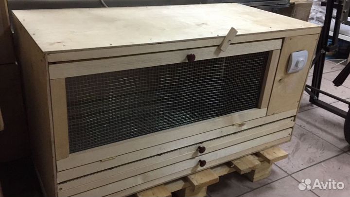 Брудер для цыплят, 100х45х45, дерево