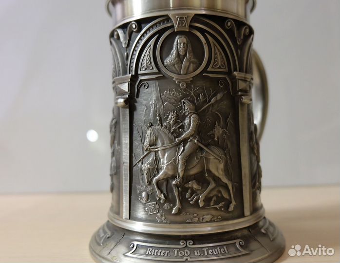 Кружка пивная оловянная коллекционная. Германия