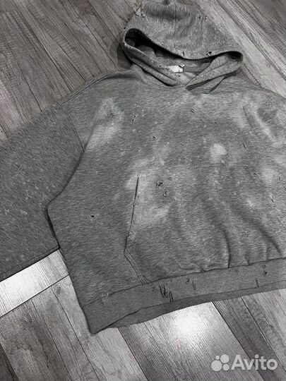 Boxy hoodie distressed