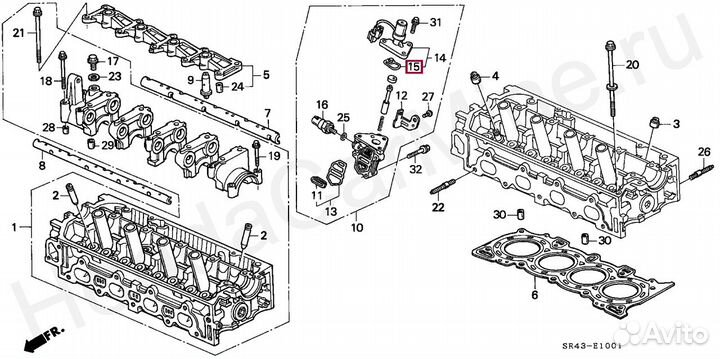 Прокладка масляного насоса Honda 36172P08015