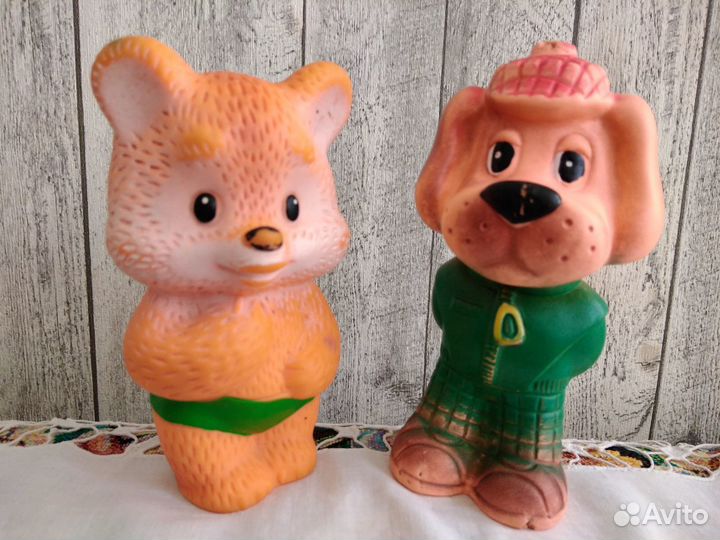 Игрушки СССР, плюшевые и резиновые,40-70х