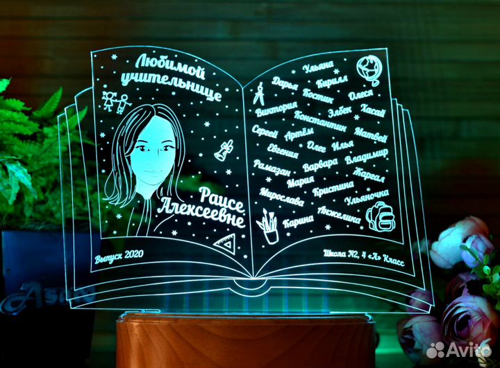 Подарок учителю (ночник именной)