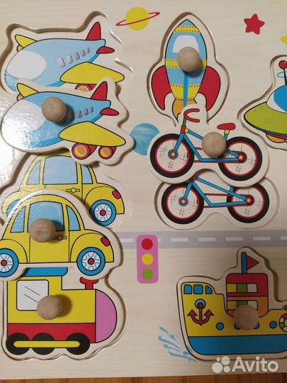 Деревянные пазлы вкладыши для маленьких детей