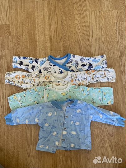 Кофточки и ползунки для младенца 56-60см