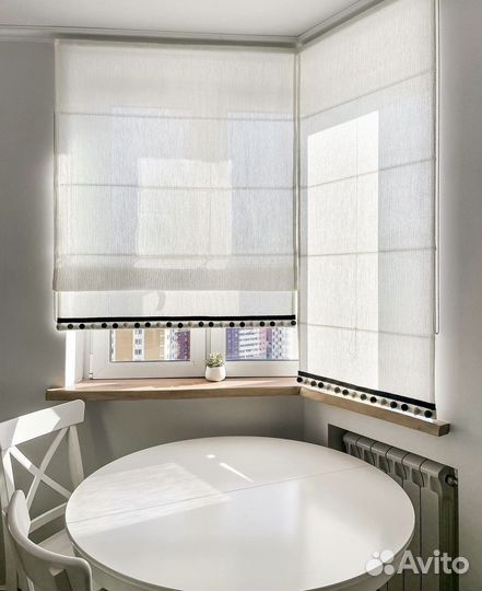 Однотонные римские шторы на заказ