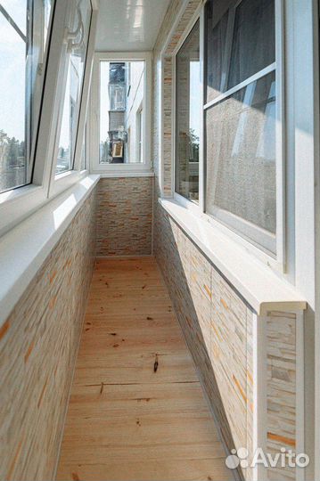 Внутренняя отделка балкона под ключ