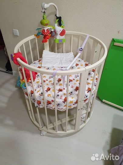 Кровать круглая. Новый матрас,наматрасник, 1 этаж