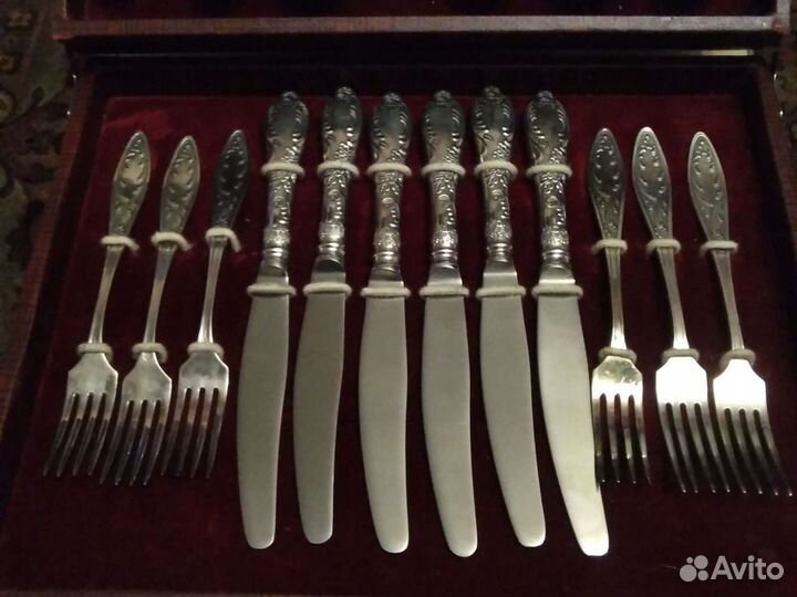Набор столовых приборов мельхиор СССР