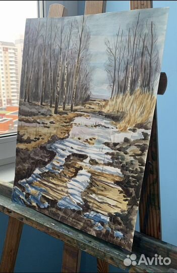 Картина пейзаж акварель живопись