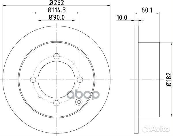 Диск тормозной зад ND3018K nisshinbo
