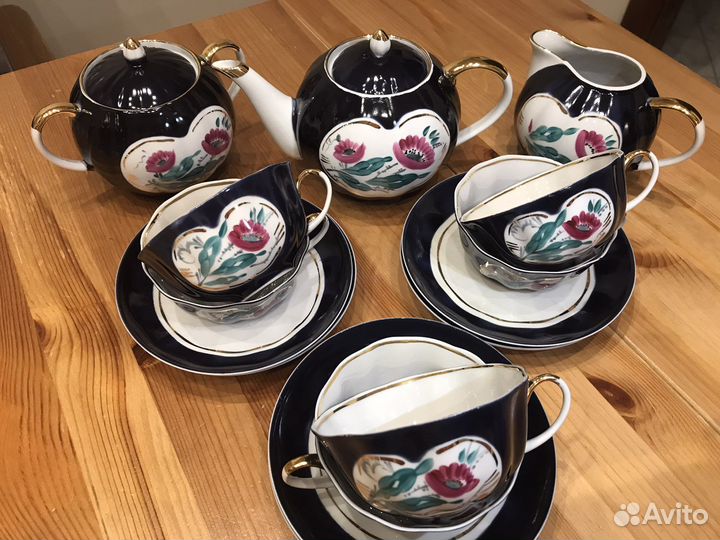 Сервиз чайный Дулево Маки СССР