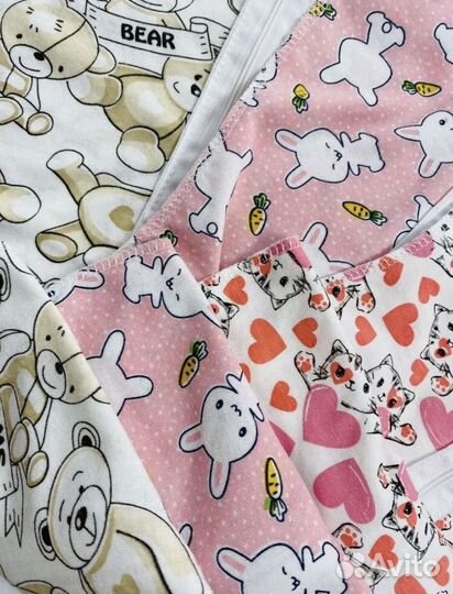 Набор пеленка-кокон 3 штуки хлопок