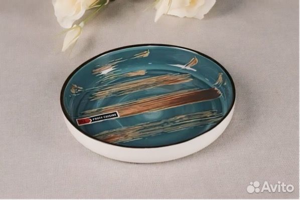 Тарелка с бортом Texture Dark Green 28см