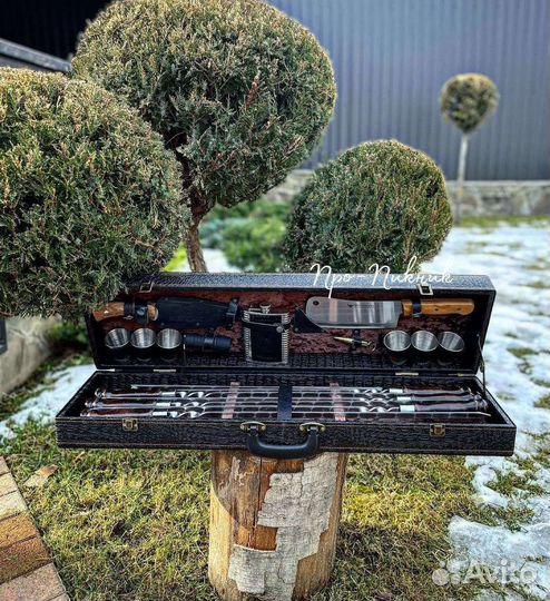 Набор шампуров в кейсе 