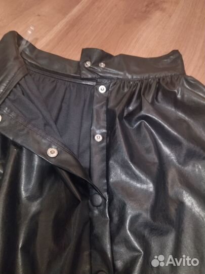 Кожаная юбка длинная 42-44