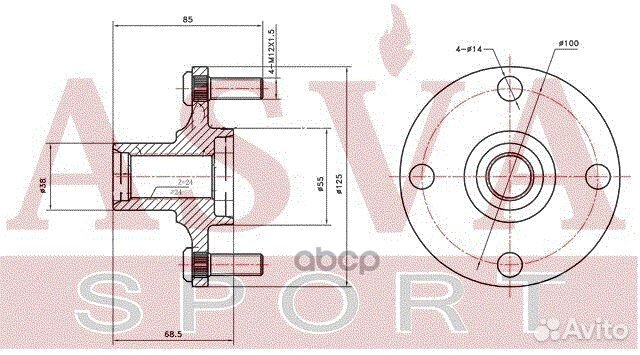 Ступица колеса перед прав/лев ;toyota/ yaris