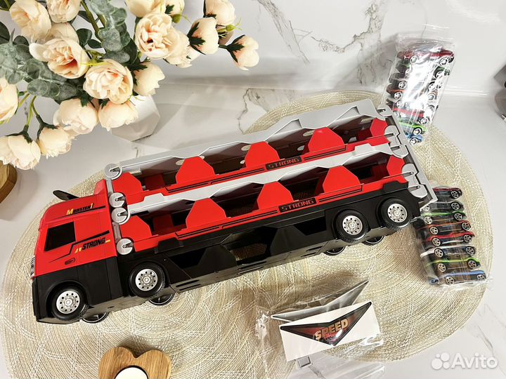 Трек скоростной грузовик (новый) парковка автовоз