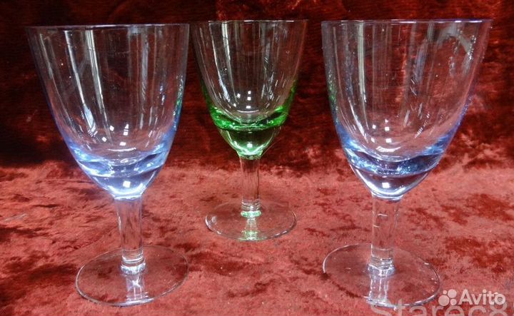 Бокалы Фужеры Разные Цветное стекло Медовое