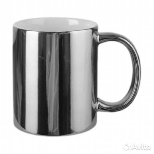 Кружка для сублимации 300мл серебро зеркальный гля