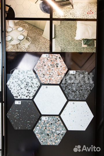 Керамогранит DNA Tiles Terrazzo Graphite Colours 32x36,8