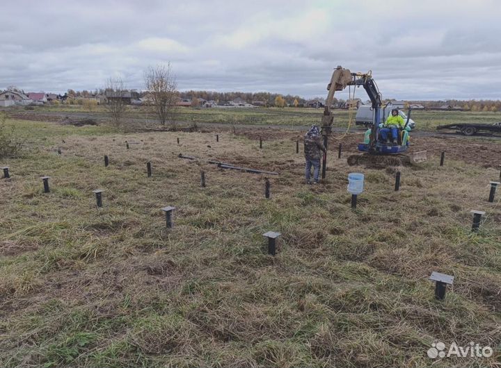 Монтаж Винтовых сваи