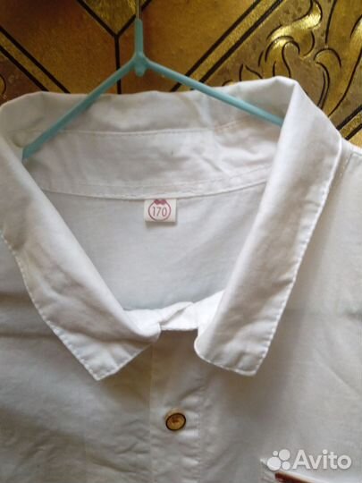 Джинсовая тонкая рубашка