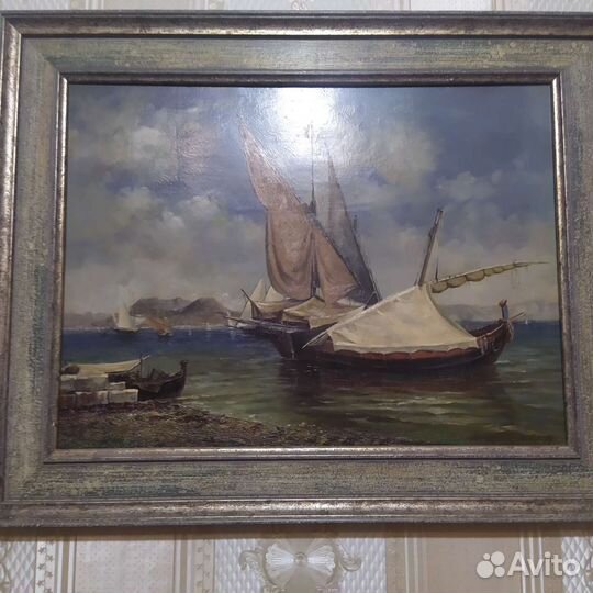 Картина маслом на холсте старинная