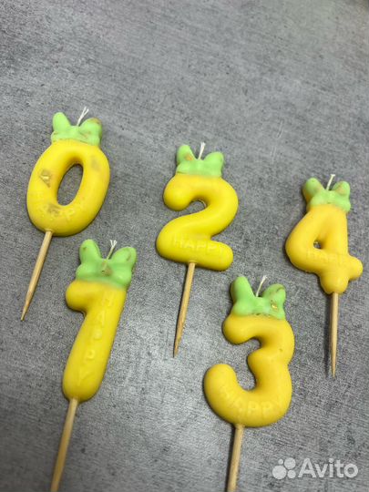 Эко свечи для торта ручной работы