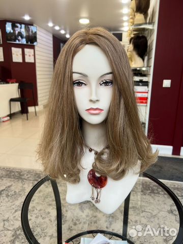 Русый парик из славянских волос, 45см