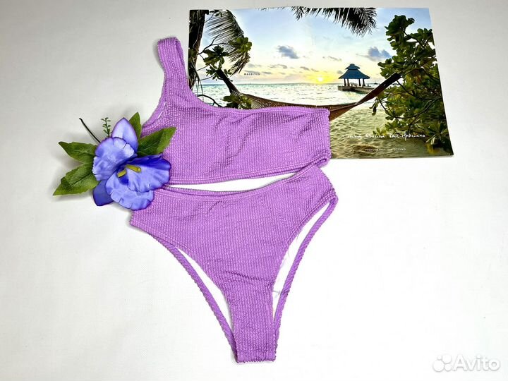 Купальник женский раздельный фиолетовый S