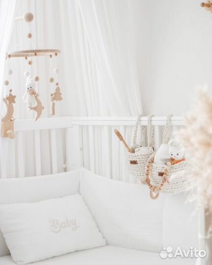 Хлопковые бортики заборчики с простынью