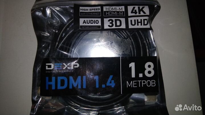 Кабель dexp mini hdmi-hdmi 1.8 метра