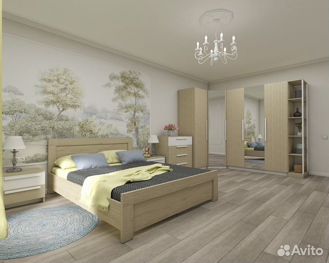 Кровать двойная Стилика