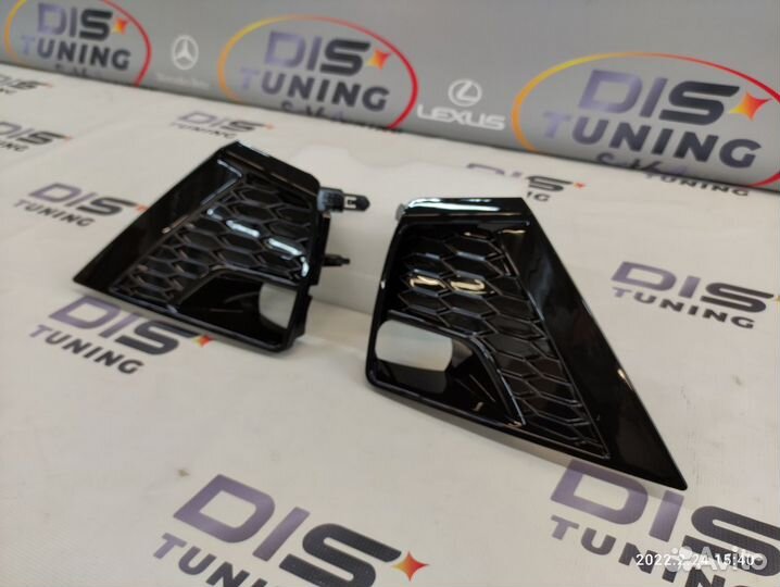 Накладки на туманки Prado 150 стиль Black onyx